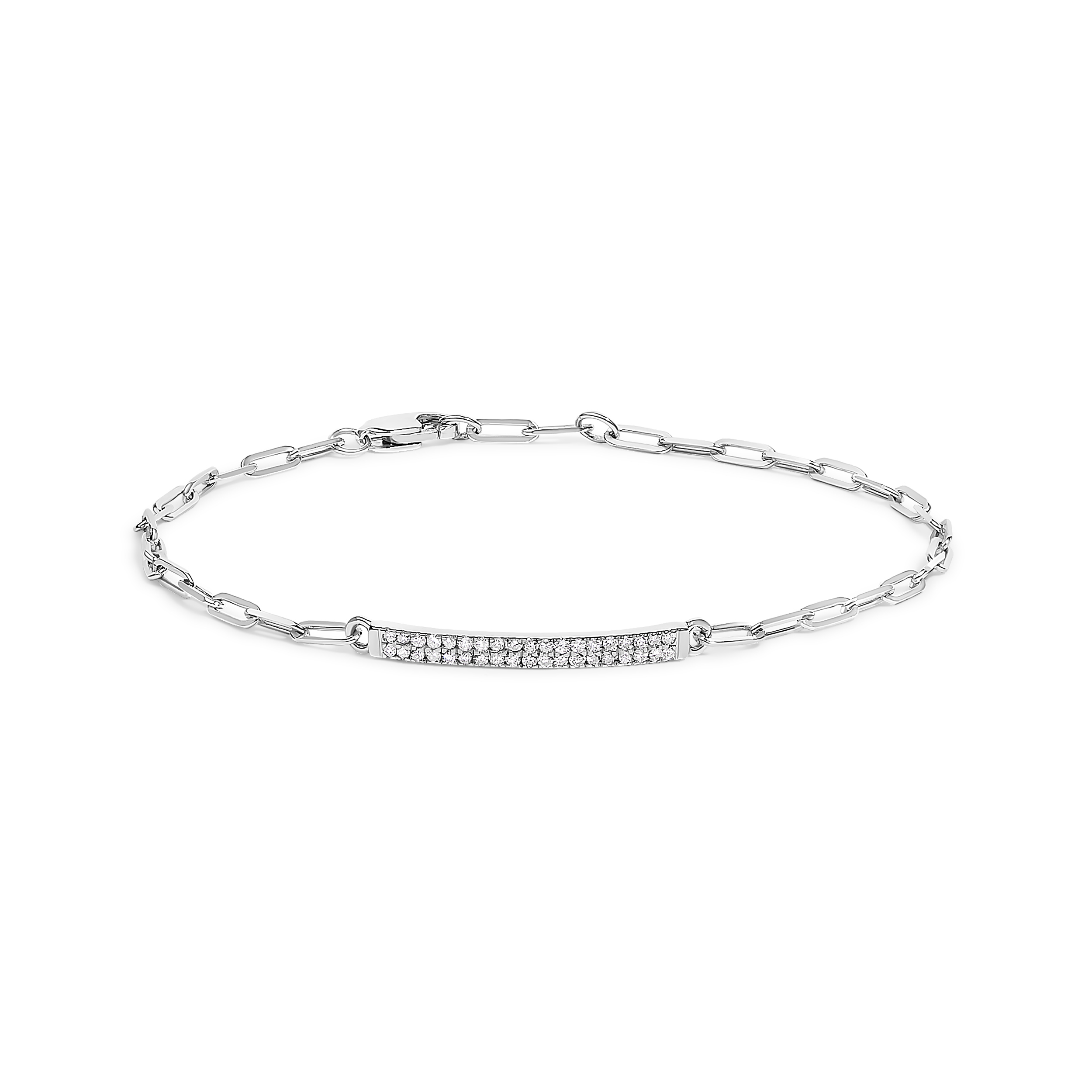 Sterling Silver 1/7 Cttw Diamond Double Row